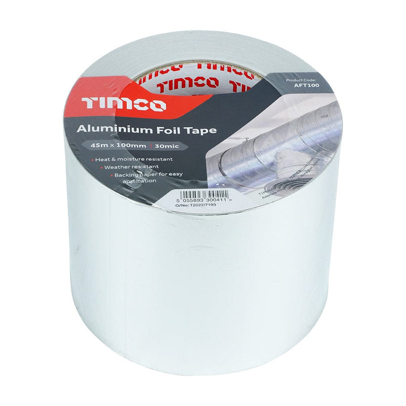 TIMCO Adhesives & Building Chemicals 45m x 100mm TIMCO Aluminium Foil Tape