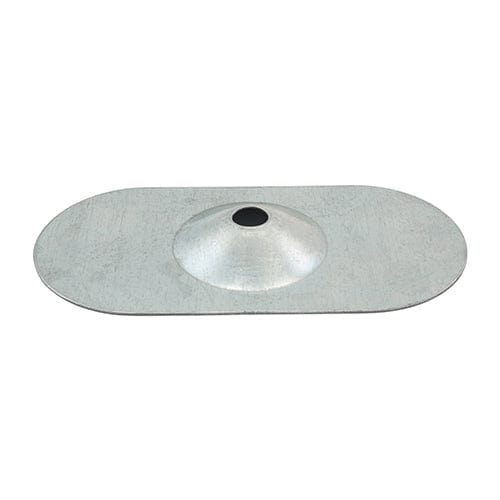 TIMCO Fasteners & Fixings TIMCO Oval Metal Insulation Stress Plate Silver - 82 x 40